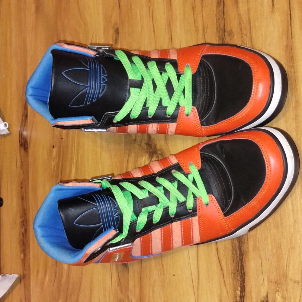 Adidas Men's Orange and Blue shoes Size 11